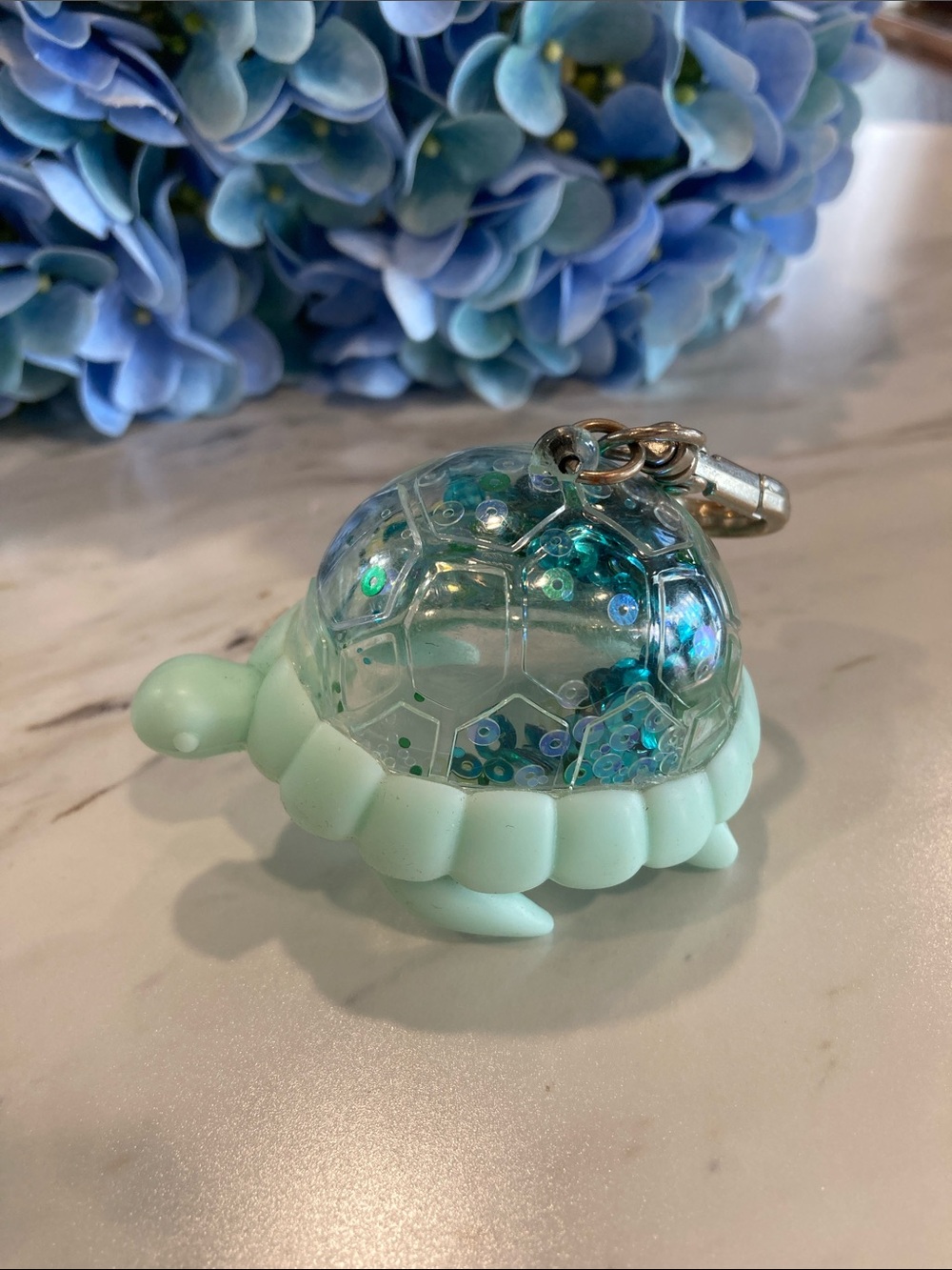 Bath and Body Works Sequin Turtle PocketBac Hand Sanitizer Holder Keychain